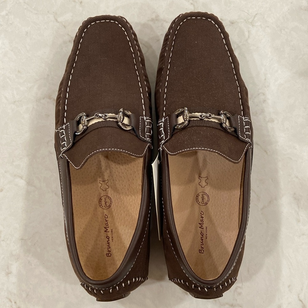 NWT Bruno Marc Mens Lofers Brown 9.5